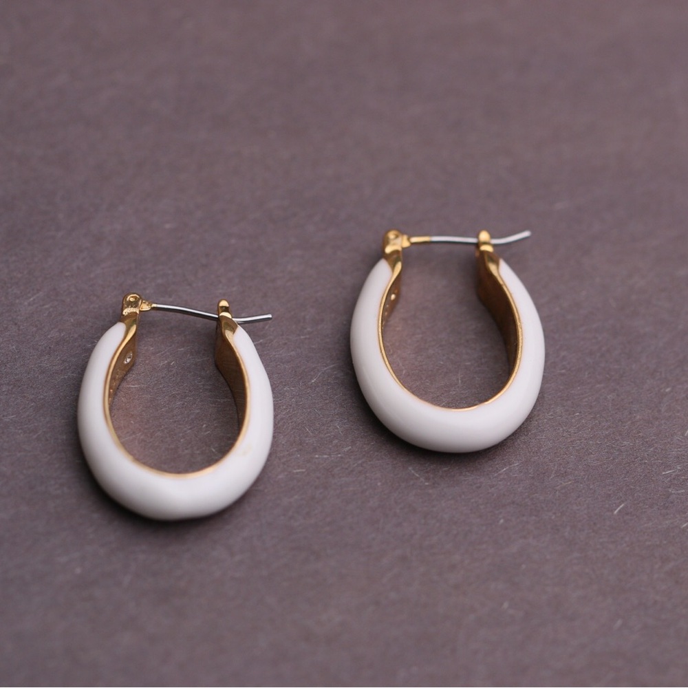 J.Crew Women's MABEL Enamel Hoop Earrings